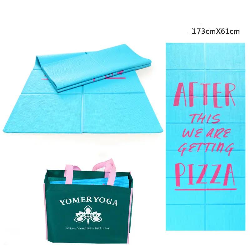 WILKYs0Foldable and portable yoga mat
 Material: PVC
 
 Patterns: geometric patterns
 
 Features: foldable and portable
 
 Category: Yoga Mat
 
 Function: antiskid ultra thin small mini thickening
 
 Ap