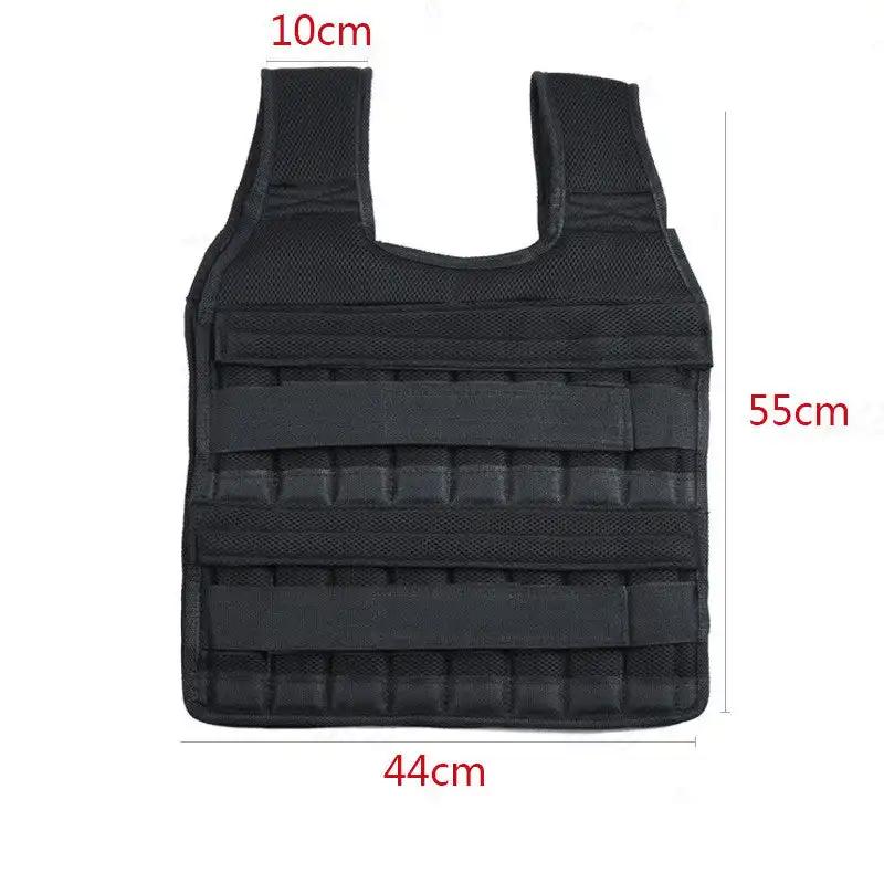 WILKYs0Running sport weight vest
 Material: breathable sandwich mesh
 
 Specification: empty vest leather (can hold 15kg), empty vest leather (can hold 35kg)
 
 Type: training a weight-bearing vest