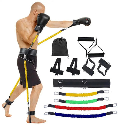 WILKYs0Fitness sports bounce trainer
 product name
 
 Latex bounce training rope set Taekwondo kick training pull rope elastic rope boxing training set 150 pounds basketball jumping boxing agility trai