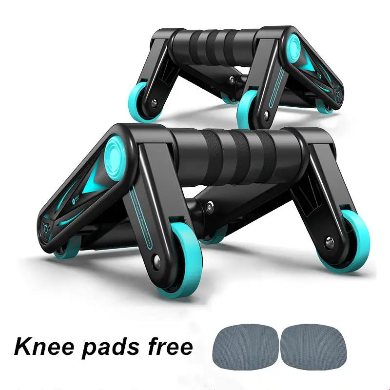 WILKYs0Abdominal Muscle Wheel Men's Home Fitness Equipment
 Brand: American brand NENGNAI
 
 Name: Multifunctional Abdominal Wheel
 
 Material: PP+NBR+TPR+metal pipe
 
 Color: black + lake blue
 
 Features a dual purpose + 