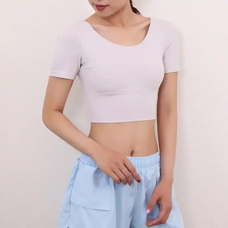 WILKYs0Slim Yoga Fitness top
 Fabric Name: Nylon / nylon
 
 Main fabric composition: Nylon / nylon
 
 Content of main fabric composition: 87 (%)
 
 Lining composition: Spandex
 
 Ingredient con