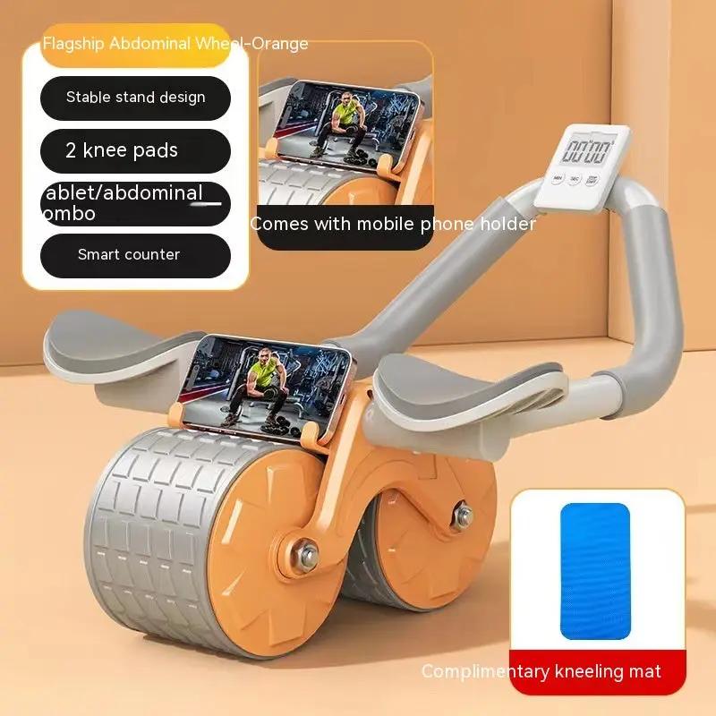 WILKYs0Elbow Support Abdominal Wheel Fitness Belly Rolling Machine Belly-flat
 Product information:
 
 Applicable scenarios: fitness equipment, fitness body shaping
 
 Color: Orange (no screw beads), Orange timer (no screw beads), blue (no sc