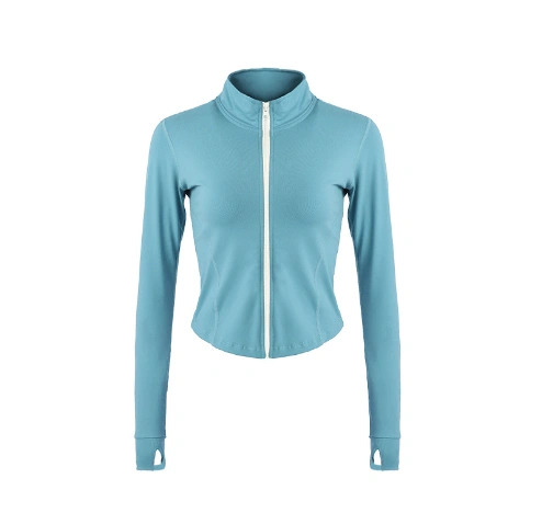 WILKYs0Women's fitness yoga sportswear
 Product Category: Jacket
 
 Function: Super elastic
 
 Applicable gender: female
 
 Fabric name: chemical fiber blended
 
 Fabric composition: nylon/nylon
 
 Fabri