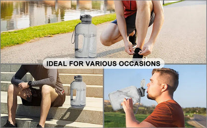 3L Large Capacity Sports Water Bottle Outdoor Fitness Kettle Plastic Water Drinking Cup Students Portable Gym Big Jug - WILKYs