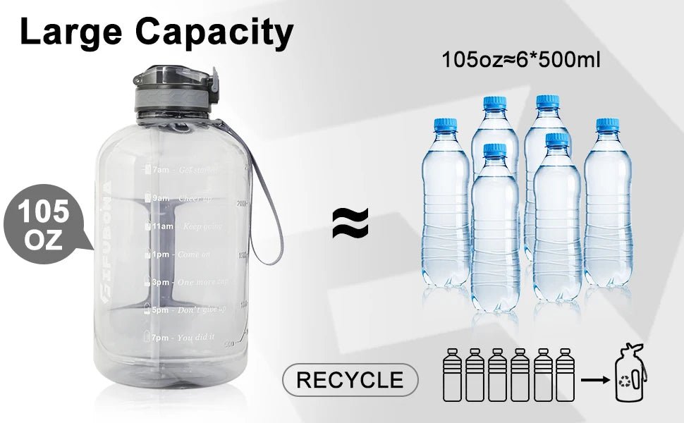 3L Large Capacity Sports Water Bottle Outdoor Fitness Kettle Plastic Water Drinking Cup Students Portable Gym Big Jug - WILKYs