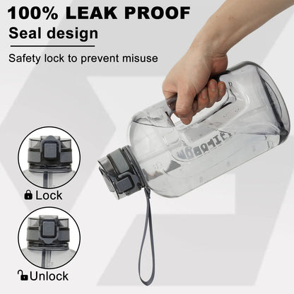 3L Large Capacity Sports Water Bottle Outdoor Fitness Kettle Plastic Water Drinking Cup Students Portable Gym Big Jug - WILKYs