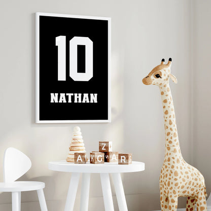 Personalized Football Jersey Wall Art – Custom Name & Number, 3pcs Set - WILKYs