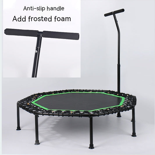 WILKYsTrampoline48-inch Indoor Sports Children's Folding Trampoline
 Product information:
 
 Applicable scenarios: fitness equipment, fitness body shaping
 
 Specifications: 48-inch trampoline handrail, 48-inch trampoline
 
 Materia