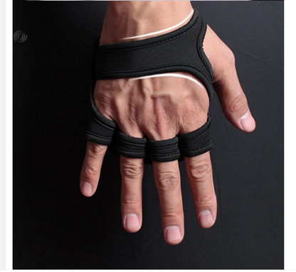 WILKYs0Black Breathable Weightlifting Sports Gym Half Finger Protector Gloves
 
 Overview:
 
 
 1. Made of high-quality synthetic leather, with the characteristics of moisture absorption and perspiration, dry and breathable.
 
 2. Hollow desi