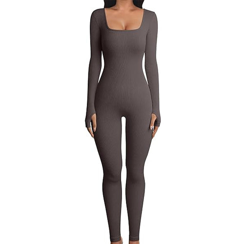 WILKYsWomen JumpsuitsTracksuits Women's Yoga Sports Fitness Jumpsuit Workout Long Sleeve Sq
 Overview:
 
 Unique design, stylish and beautiful.
 
 Good material, comfortable wear.
 
 A variety of colors, any choice.
 
 
 


 Product information:
 
 Elastic