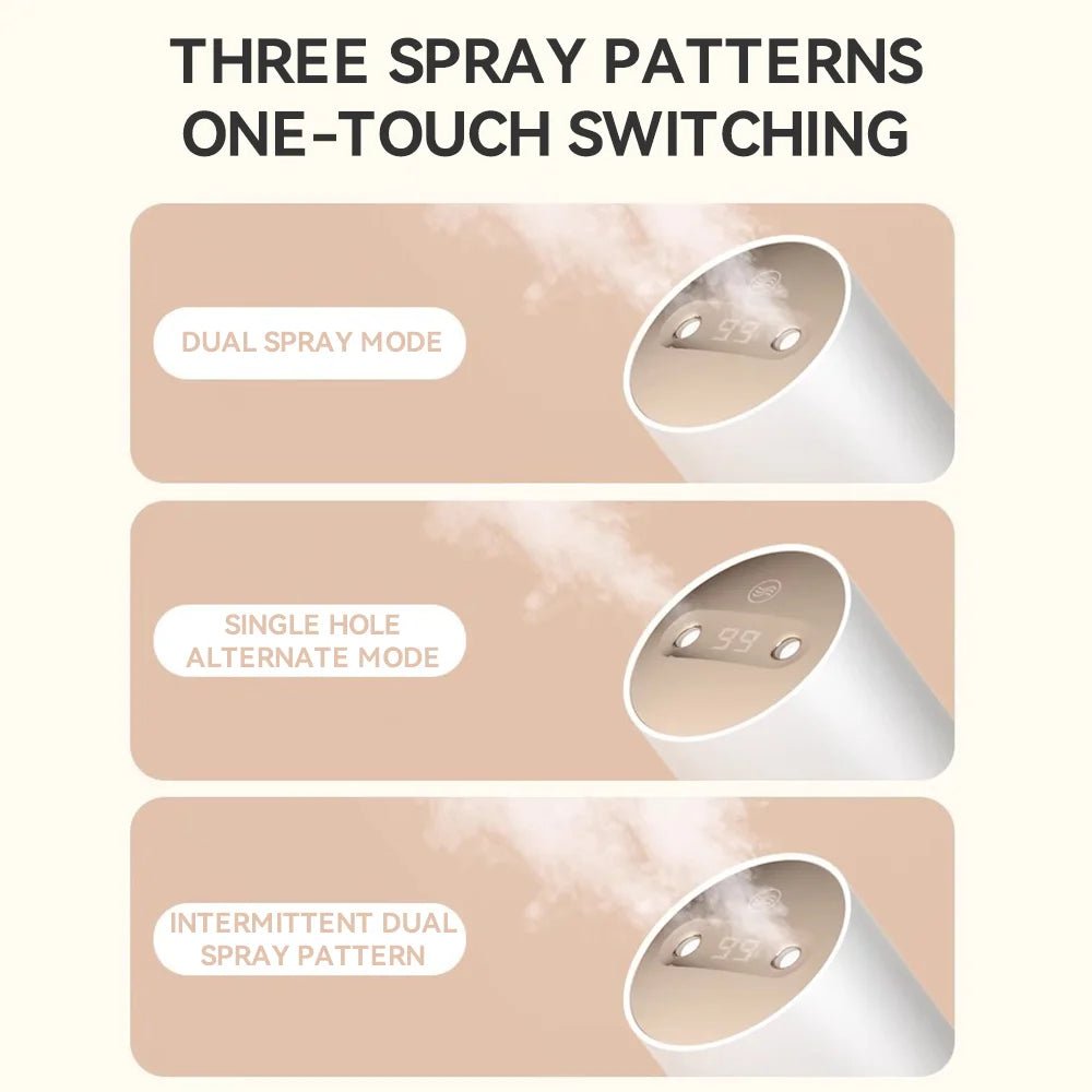 450ml Desktop Humidifier Mini Air Humidifier 360°Rotatable Dual - hole Spray Wireless Rechargeable Nano Atomization - WILKYs