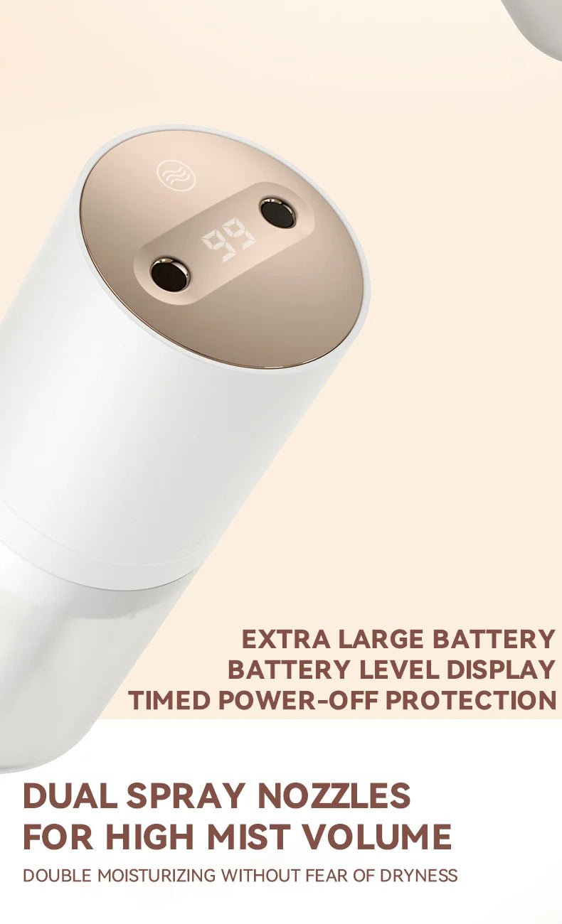 450ml Desktop Humidifier Mini Air Humidifier 360°Rotatable Dual - hole Spray Wireless Rechargeable Nano Atomization - WILKYs