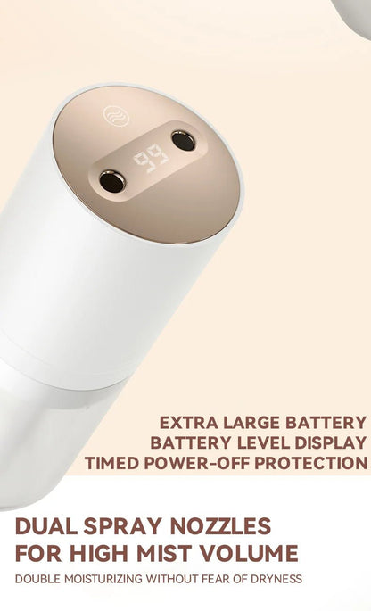 450ml Desktop Humidifier Mini Air Humidifier 360°Rotatable Dual - hole Spray Wireless Rechargeable Nano Atomization - WILKYs