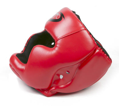 WILKYs0Sanda Fighting Helmet
 Name: Sanda head guard
 
 Material: high-grade leather, cotton flannel
 
 color: red
 
 Specification: free size
 
 Features:
 
 Imported environmentally friendly 