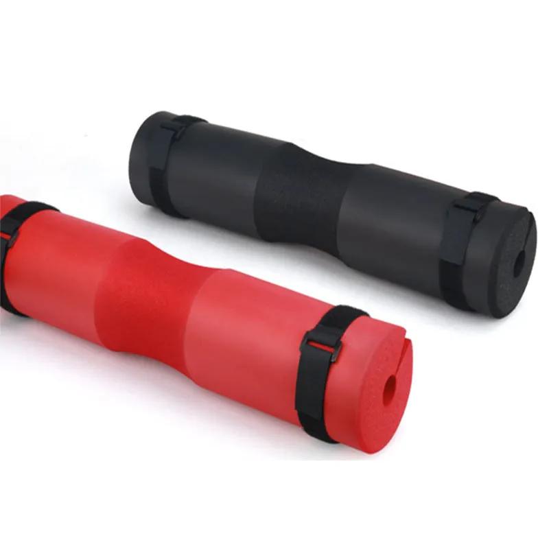 WILKYs0Foam Barbell Pad Cover Squat Pad For Gym
 Product Name: squat barbell sheath
 
 Product color: red, black
 
 Product size: length 45 cm, diameter 9cm
 
 Weight: 200 g
 
 Product features the neck, shoulder