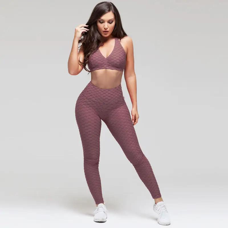 Jacquard Yoga Fitness Pants Set