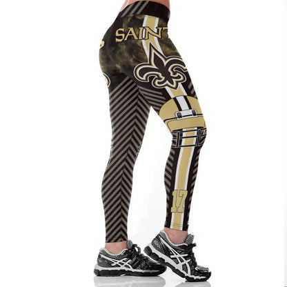 Yoga high waist fitness leggings featuring vibrant design and comfortable fit.