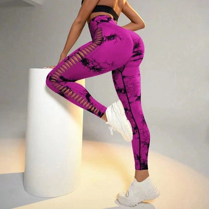 WILKYs4Hollow Tie Dye Printed Yoga Pants High Waist Butt Lift Seamless Sports
 Product information:
 


 Material:Nylon
 
 Style:Fashion Simple
 
 Features:Solid color
 
 Color:picture color


 
 Size Information:
 
 
 


 


 Note:
 
 1. Asi