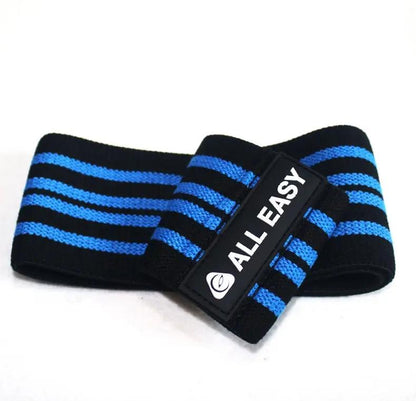 blue and black yoga fitness training elastic band tension band