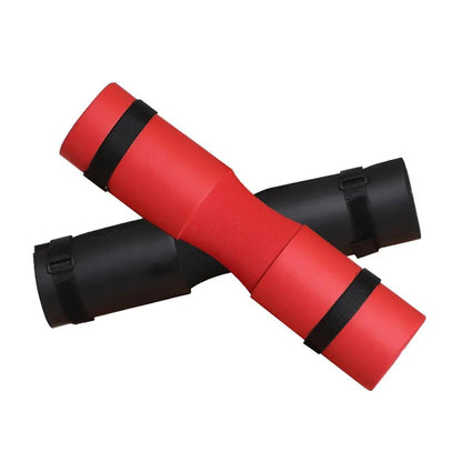 WILKYs0Foam Barbell Pad Cover Squat Pad For Gym
 Product Name: squat barbell sheath
 
 Product color: red, black
 
 Product size: length 45 cm, diameter 9cm
 
 Weight: 200 g
 
 Product features the neck, shoulder