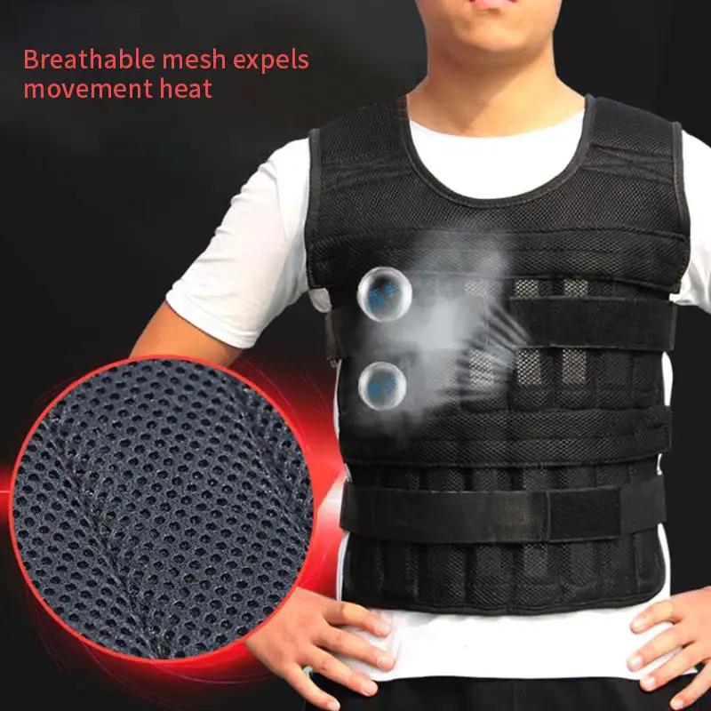 WILKYs0Running sport weight vest
 Material: breathable sandwich mesh
 
 Specification: empty vest leather (can hold 15kg), empty vest leather (can hold 35kg)
 
 Type: training a weight-bearing vest