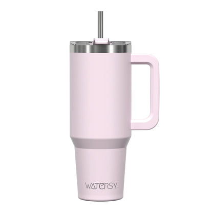 591ml Stainless Steel Insulated Cup 20oz Tumbler with Handle and Straw Keep Cold and Hot Thermal Mug Portable Car Travel Mug - WILKYs