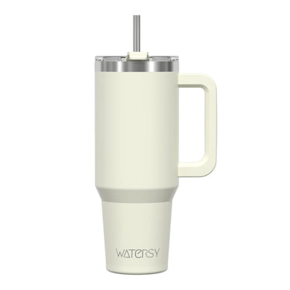 591ml Stainless Steel Insulated Cup 20oz Tumbler with Handle and Straw Keep Cold and Hot Thermal Mug Portable Car Travel Mug - WILKYs