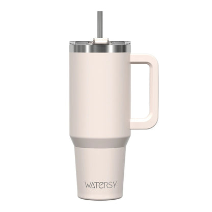 591ml Stainless Steel Insulated Cup 20oz Tumbler with Handle and Straw Keep Cold and Hot Thermal Mug Portable Car Travel Mug - WILKYs