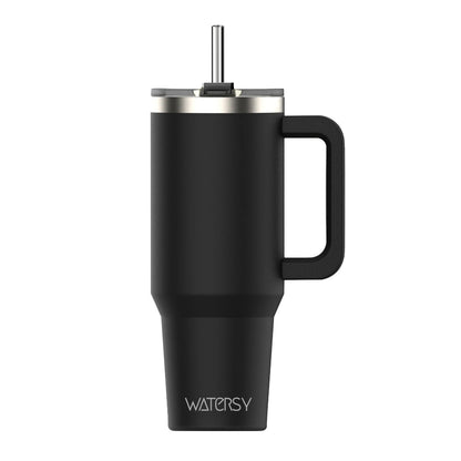 591ml Stainless Steel Insulated Cup 20oz Tumbler with Handle and Straw Keep Cold and Hot Thermal Mug Portable Car Travel Mug - WILKYs