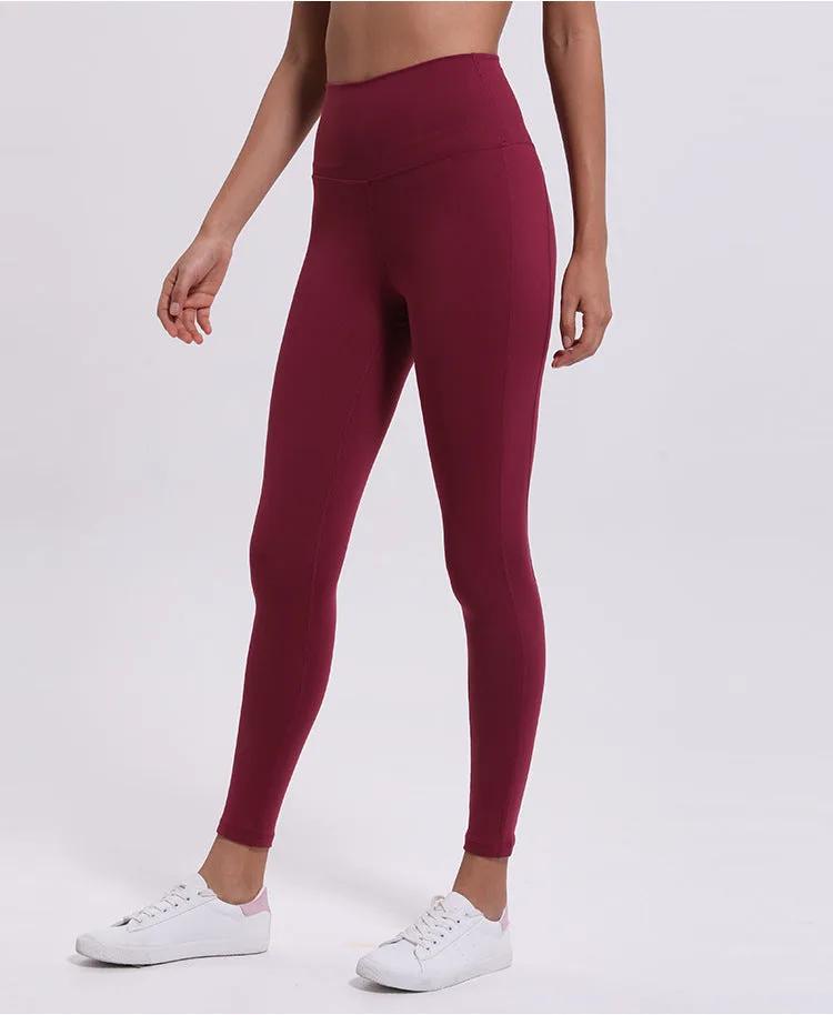 Women's fitness yoga cropped trousers in cotton blend, plain design, ideal for running and sports activities.