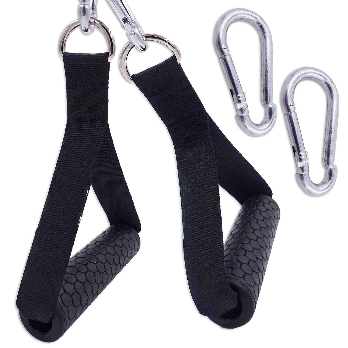 WILKYs0Gym Resistance Bands Handles Anti-slip Grip Strong
 Product information:


 Handle:TPE
 
 Tube length 13cm/5.1inch
 
 Tube diameter 3.5cm/1.38inch
 
 Webbing length 20cm/7.87inch
 
 Gourd hook length 7cm/2.75inch
 
