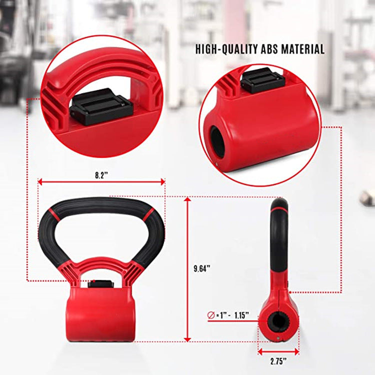 WILKYs0Simple Single Hole Portable Grip Dumbbell
 Product information:


 Material: ABS
 
 Applicable scenarios: running, fitness equipment, health massage, fitness and body, sports trends
 
 Color: red
 
 
 
 


