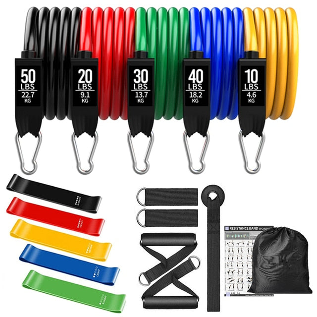 WILKYsResistance bandFitness Exercises Resistance Bands SetIntroducing our 360lbs Fitness Resistance Bands Set, the ultimate workout companion for your home gym. This versatile set of elastic tubes and pull ropes provides up