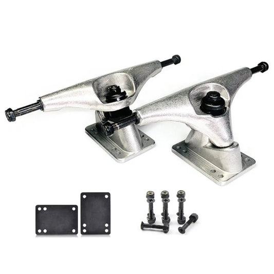 6.25Inch Silver Surf Skateboard Truck Surf Skate Skateboard Truck Longboard Truck Fish Board Long Board Steering Bracket - WILKYs