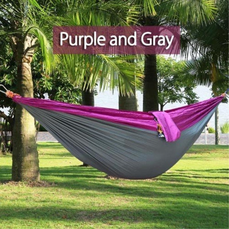 WILKYsHammockBackpacking Hammock - Portable Nylon Parachute Outdoor Double Hammock
Overview - Made of 210T parachute nylon fabric, portable and durable - Weight capacity is within 150kg, suitable for one person - Easy to be cleaned and dry quickly