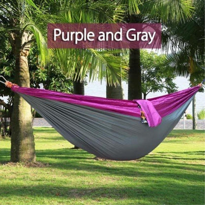 WILKYsHammockBackpacking Hammock - Portable Nylon Parachute Outdoor Double Hammock
Overview - Made of 210T parachute nylon fabric, portable and durable - Weight capacity is within 150kg, suitable for one person - Easy to be cleaned and dry quickly