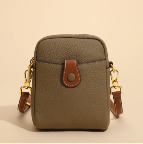 WILKYs0Lychee Pattern Mobile Phone Bag Small High Quality Leather Crossbody B
 Product information:


 Color: Khaki, Black, Sea Blue, Cream, Golden Brown, Ivory
 
 Style: fresh and sweet
 
 Material: Leather
 
 Cortical features: top layer co