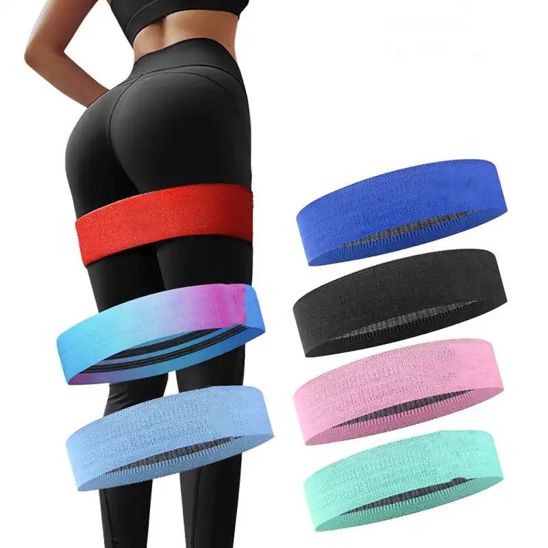 Yoga fitness elastic bands for beautiful buttocks, featuring strong resilience in various colors.