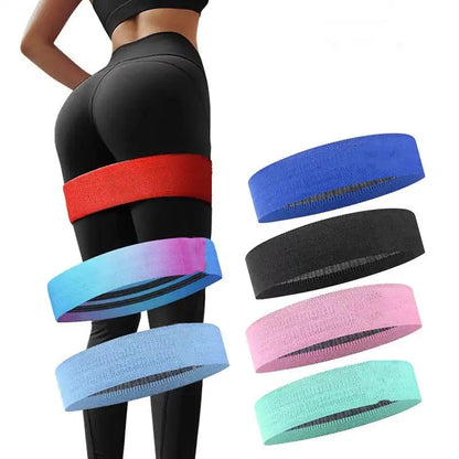 WILKYs0Yoga fitness lift up beautiful buttocks elastic band
 Name: Squat beautiful buttocks circle/tension band/resistance band
 
 Material: polyester cotton + latex silk + elastic silk
 
 Purpose: The tension ring has good 