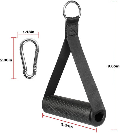 WILKYs0Gym Resistance Bands Handles Anti-slip Grip Strong
 Product information:


 Handle:TPE
 
 Tube length 13cm/5.1inch
 
 Tube diameter 3.5cm/1.38inch
 
 Webbing length 20cm/7.87inch
 
 Gourd hook length 7cm/2.75inch
 
