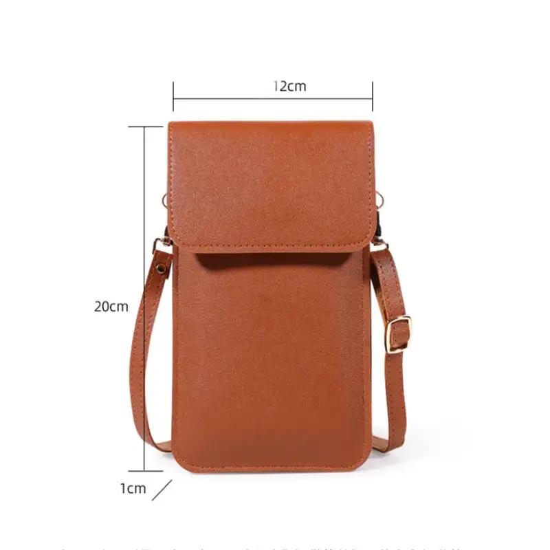 WILKYs0Mini Shoulder Crossbody Bags For Women Casual Solid Color Mobile Phone
 Specification:
 
 Model: Yz-230
 
 Fabric: Pvc
 
 Capacity: Mobile phone, bank card, daily necessities, etc.
 
 Specifications: 20*12*1cm
 
 Usage: One shoulder, c