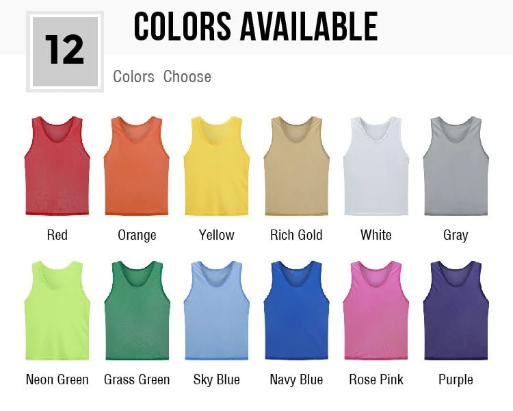 6PCS Children Adults Soccer Pinnies Quick Drying Football Jerseys Vest Scrimmage Practice Sports Vest Breathable Team Training - WILKYs