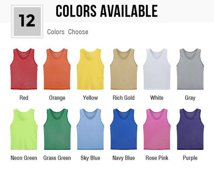 6PCS Children Adults Soccer Pinnies Quick Drying Football Jerseys Vest Scrimmage Practice Sports Vest Breathable Team Training - WILKYs