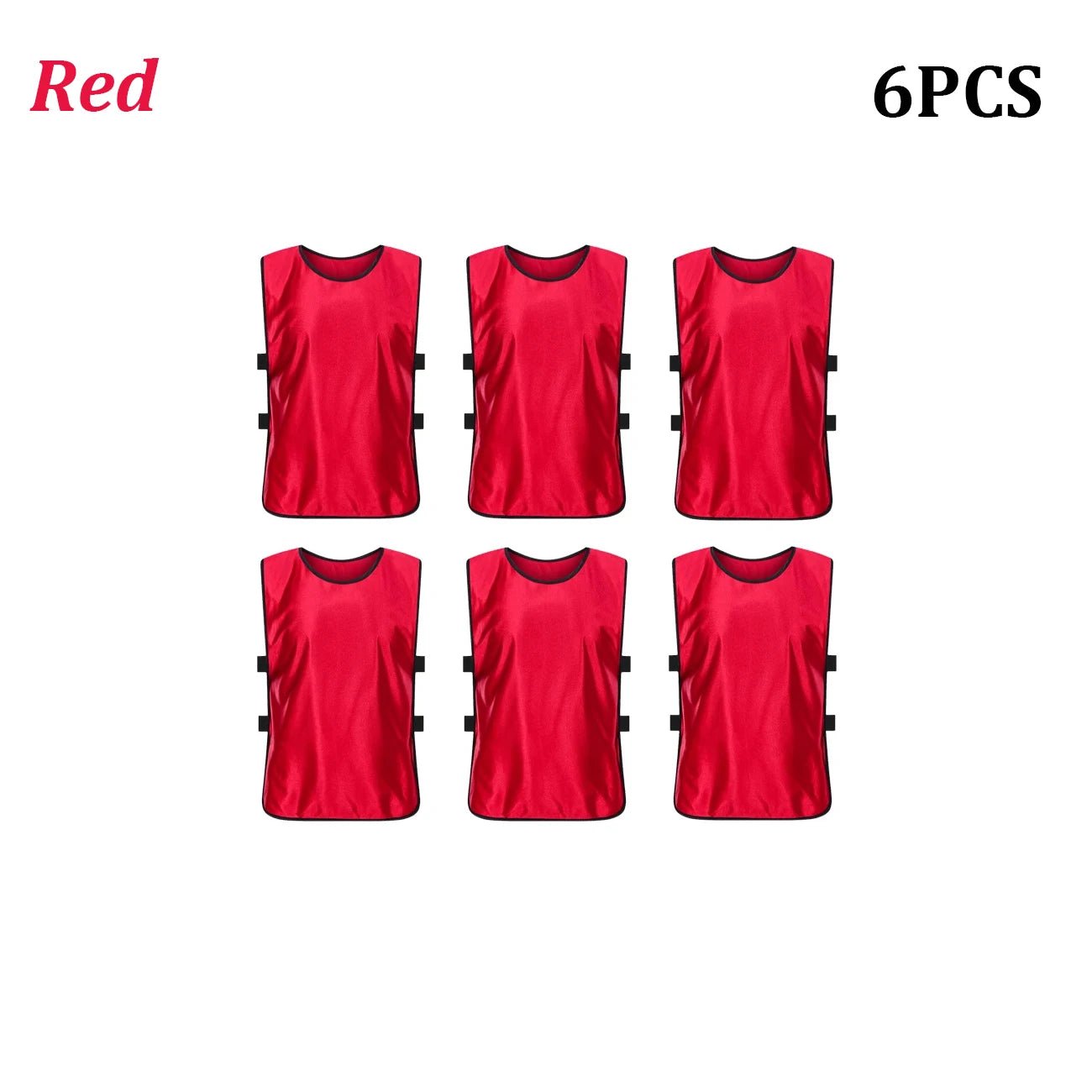 6PCS Soccer Pinnies Quick Drying Football Team Jerseys Sports Soccer Team Training Practice Youth Adult Basketball Sports Vest - WILKYs