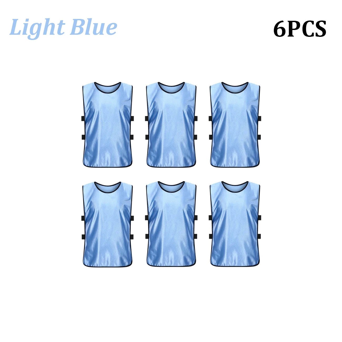 6PCS Soccer Pinnies Quick Drying Football Team Jerseys Sports Soccer Team Training Practice Youth Adult Basketball Sports Vest - WILKYs
