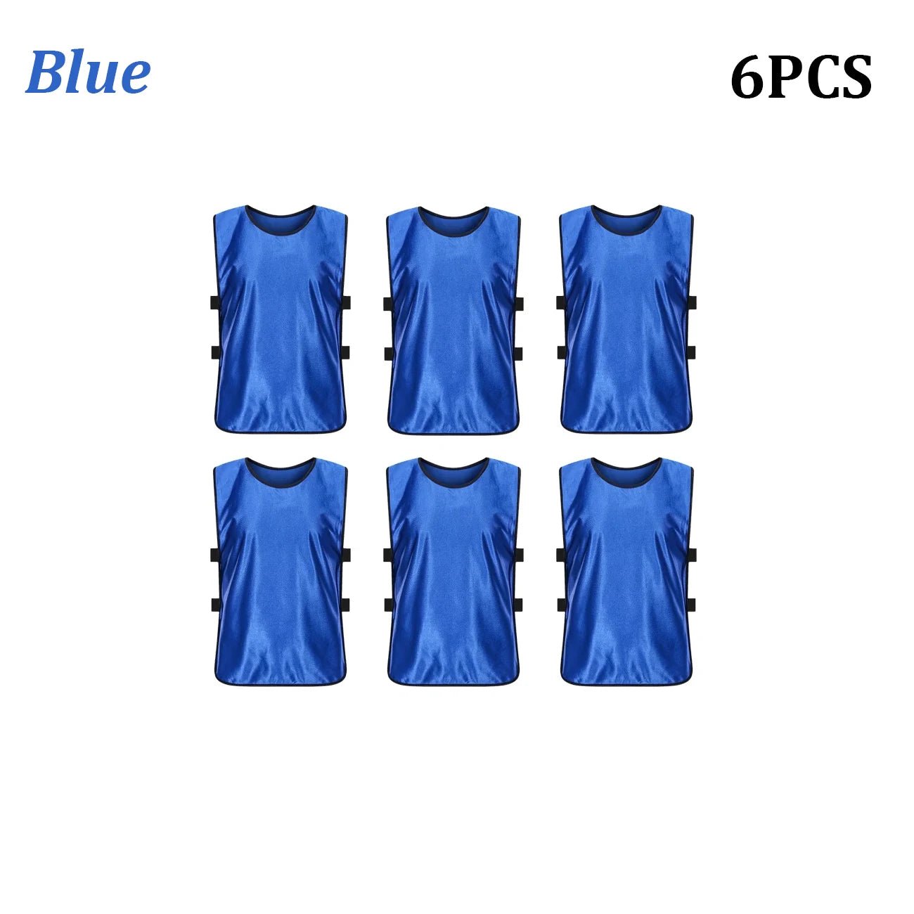 6PCS Soccer Pinnies Quick Drying Football Team Jerseys Sports Soccer Team Training Practice Youth Adult Basketball Sports Vest - WILKYs