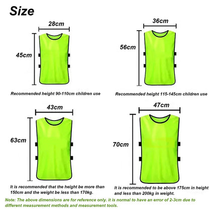 6PCS Soccer Pinnies Quick Drying Football Team Jerseys Sports Soccer Team Training Practice Youth Adult Basketball Sports Vest - WILKYs
