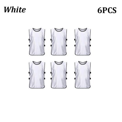 6PCS Soccer Pinnies Quick Drying Football Team Jerseys Sports Soccer Team Training Practice Youth Adult Basketball Sports Vest - WILKYs