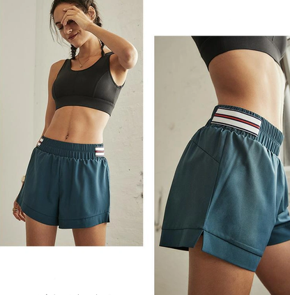 WILKYs0Female fitness yoga shorts
 Product Category: Pants
 
 Applicable gender: female
 
 Pants length: shorts
 
 pattern: plain
 
 Error range: 1 ~ 2cm
 
 Fabric name: Cotton
 
 Fabric composition