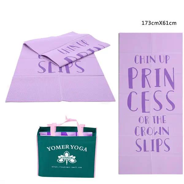 WILKYs0Foldable and portable yoga mat
 Material: PVC
 
 Patterns: geometric patterns
 
 Features: foldable and portable
 
 Category: Yoga Mat
 
 Function: antiskid ultra thin small mini thickening
 
 Ap